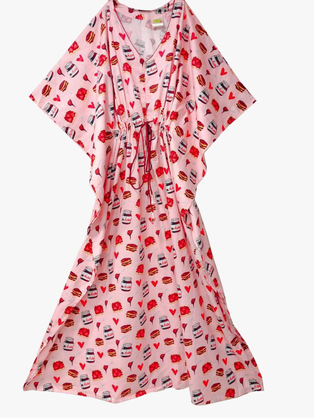 Nuts about Nutella Kaftan Gown - Pure Cotton Full Length Gown in Kaftan Style