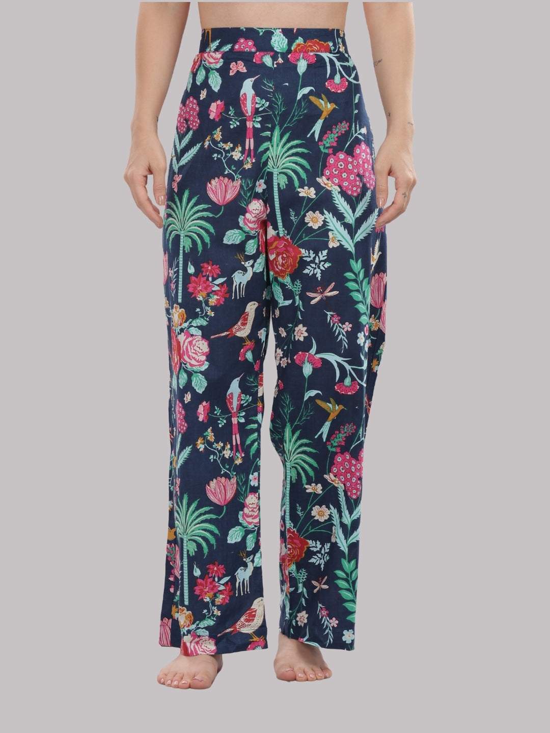 Twilight Bloom Co-ord Set- 3 Piece Co-ord Set in Pure Cotton