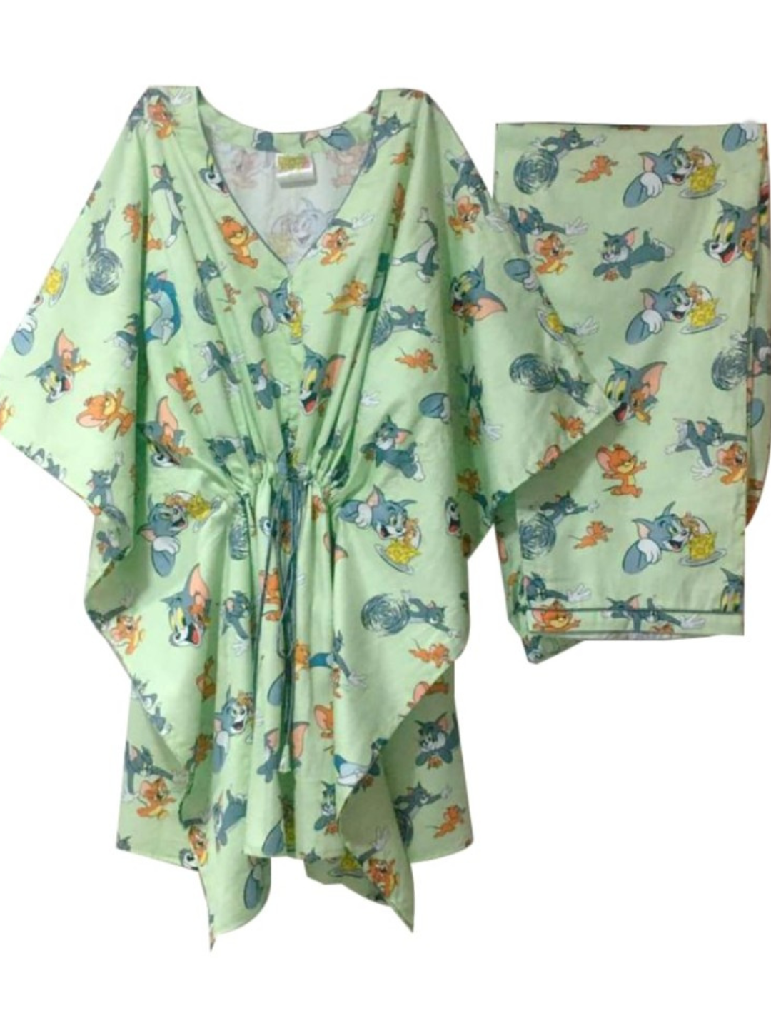 Tom & Jerry Kaftan Pj Set - Pure Cotton Pj Set in Kaftan Style