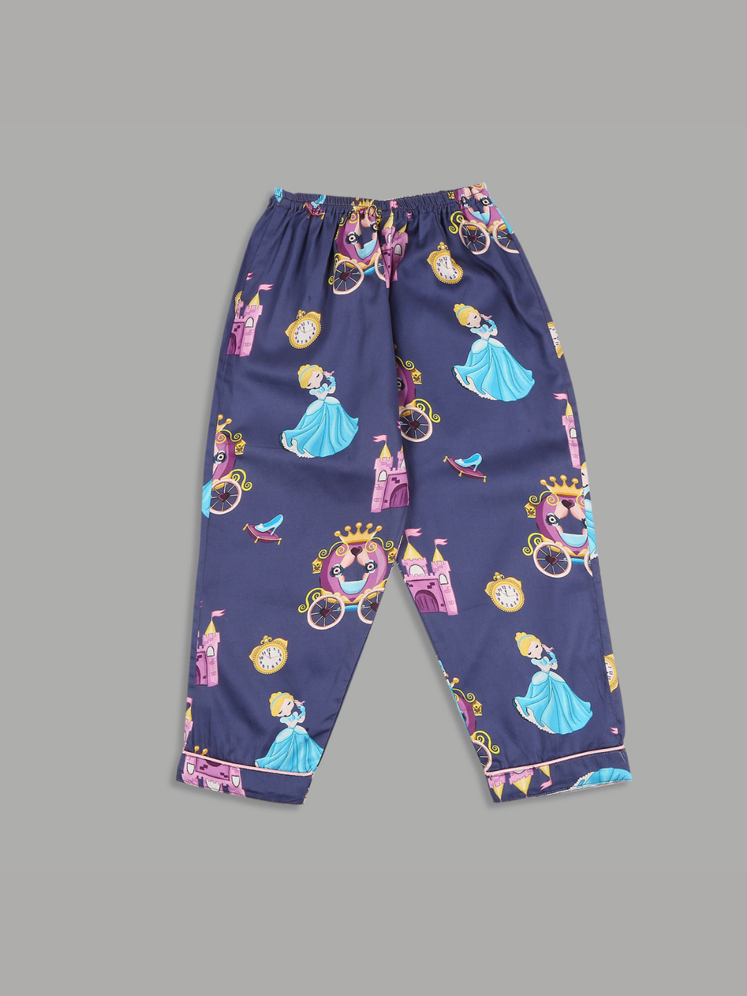 Cinderella Kids Button Down Pj Set - Pure Cotton Pj Set with Notched Collar