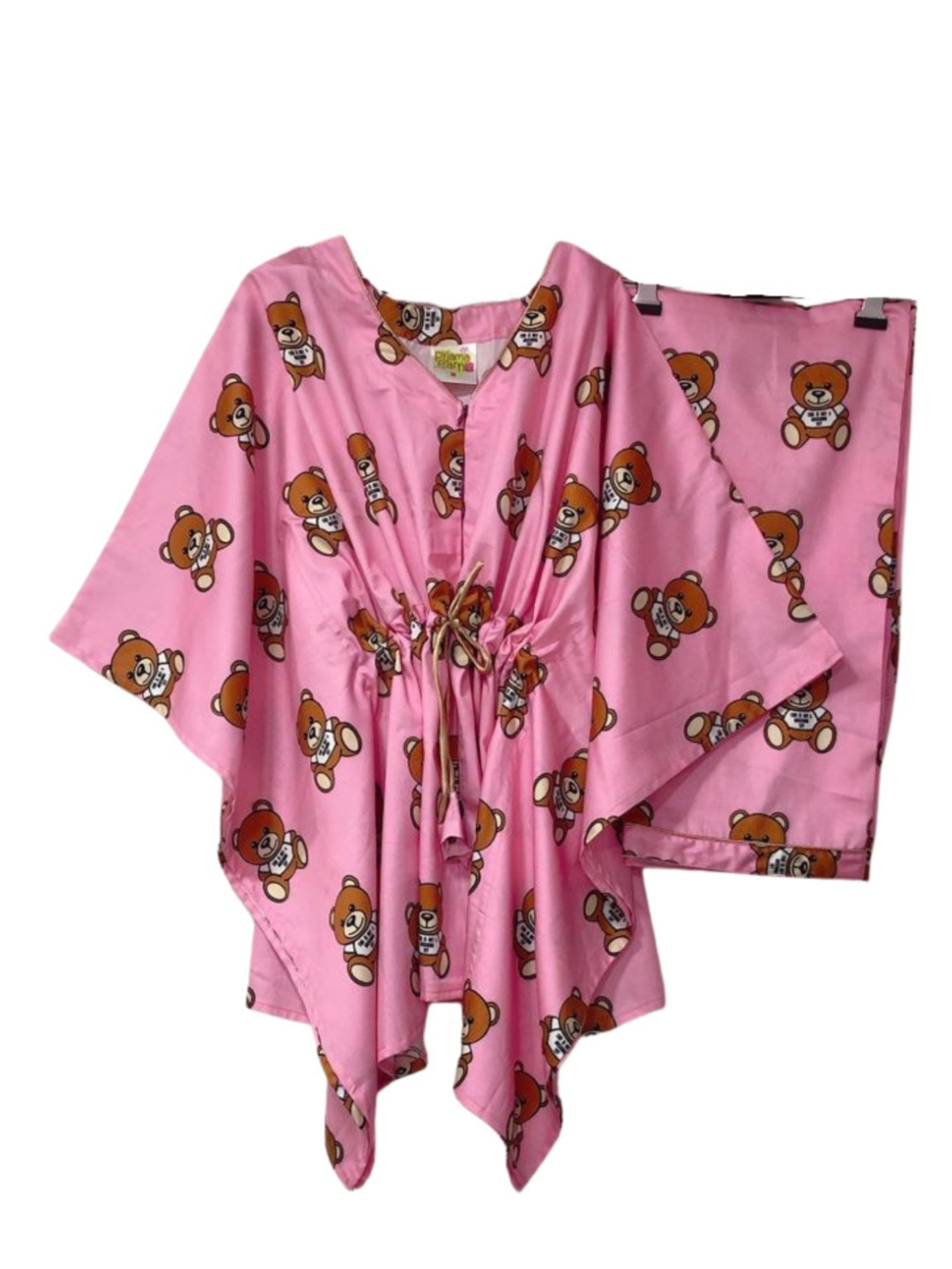 Moschino Maternity Kaftan Pj Set - Pure Cotton Pj Set in Kaftan Style with Single Invisible Zip for Feeding