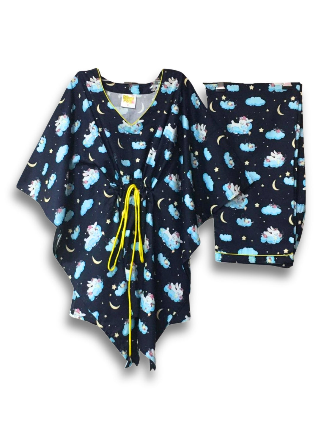 Bunny in the Cloud Kaftan Pj Set - Pure Cotton Pj Set in Kaftan Style