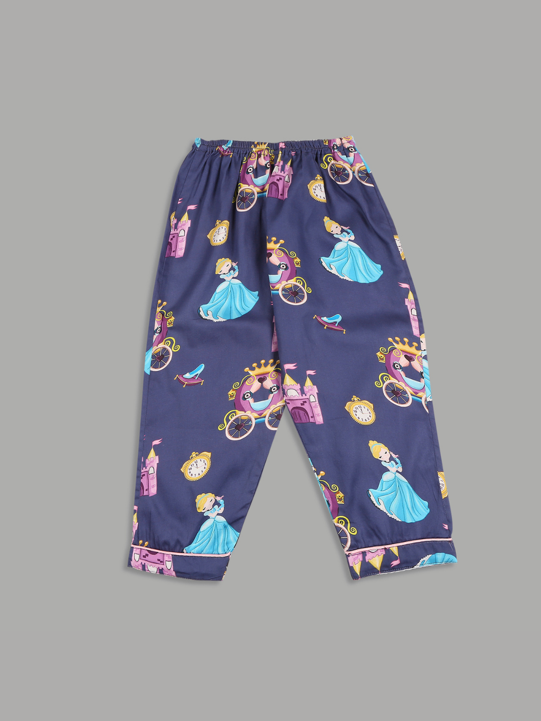 Cinderella Kids Button Down Pj Set - Pure Cotton Pj Set with Notched Collar