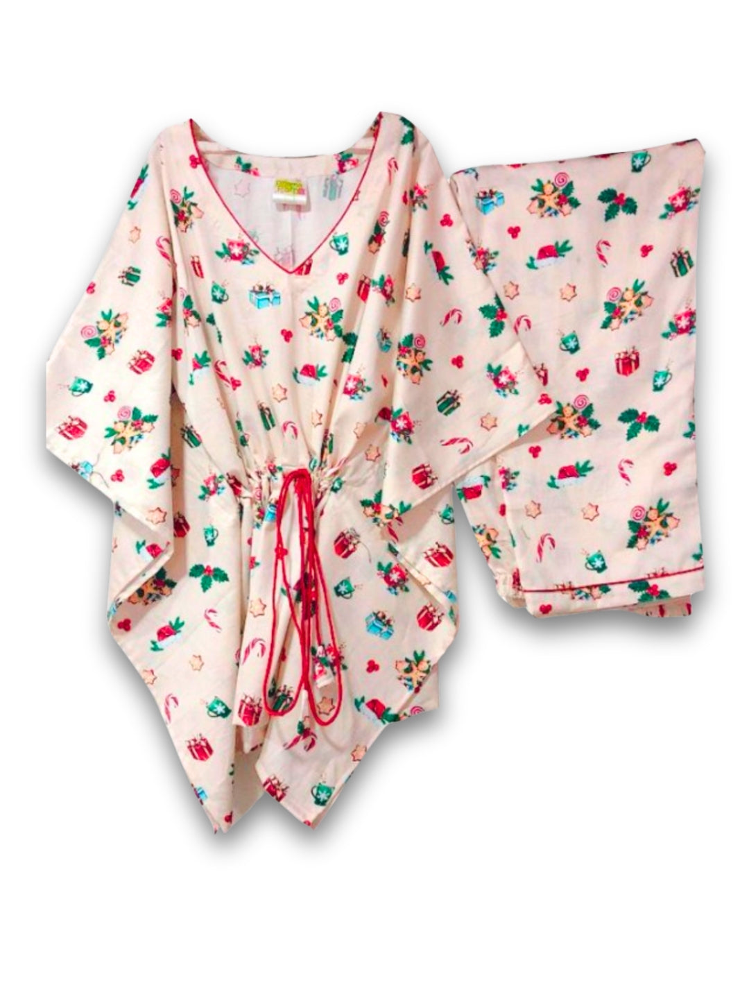 Christmas Cheers Kaftan Pj Set - Pure Cotton Pj Set in Kaftan Style