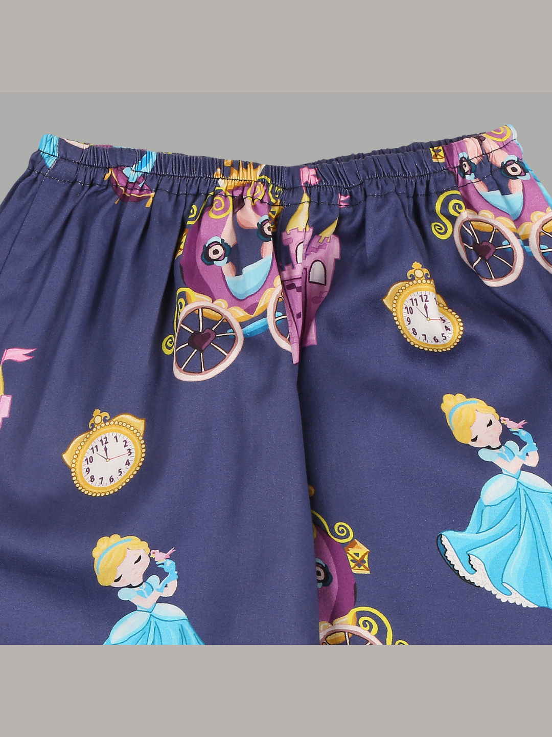 Cinderella Kids Button Down Pj Set - Pure Cotton Pj Set with Notched Collar