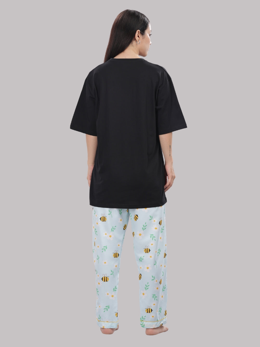 Busy Bee T-shirt Pj Set - Oversized Tshirt with Pj Combo
