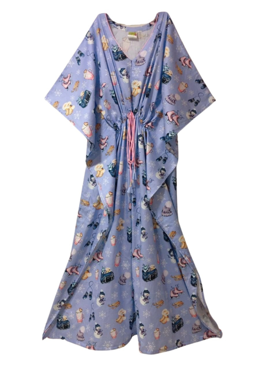 Cozy Winter Kaftan Gown - Pure Cotton Full Length Gown in Kaftan Style