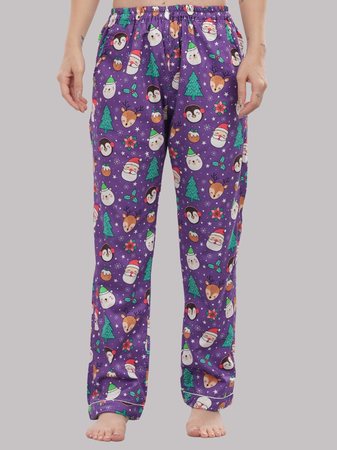 Let It Snow Button Down Pj Set - Pure Cotton Pj Set with Notched Collar