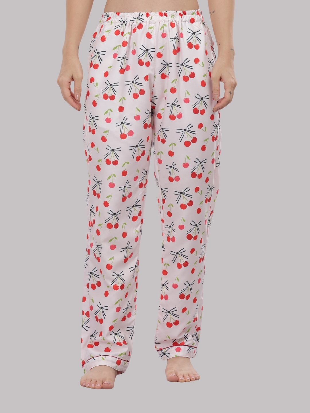 Berry Cozy T-shirt Pj Set - Oversized Tshirt with Pj Combo