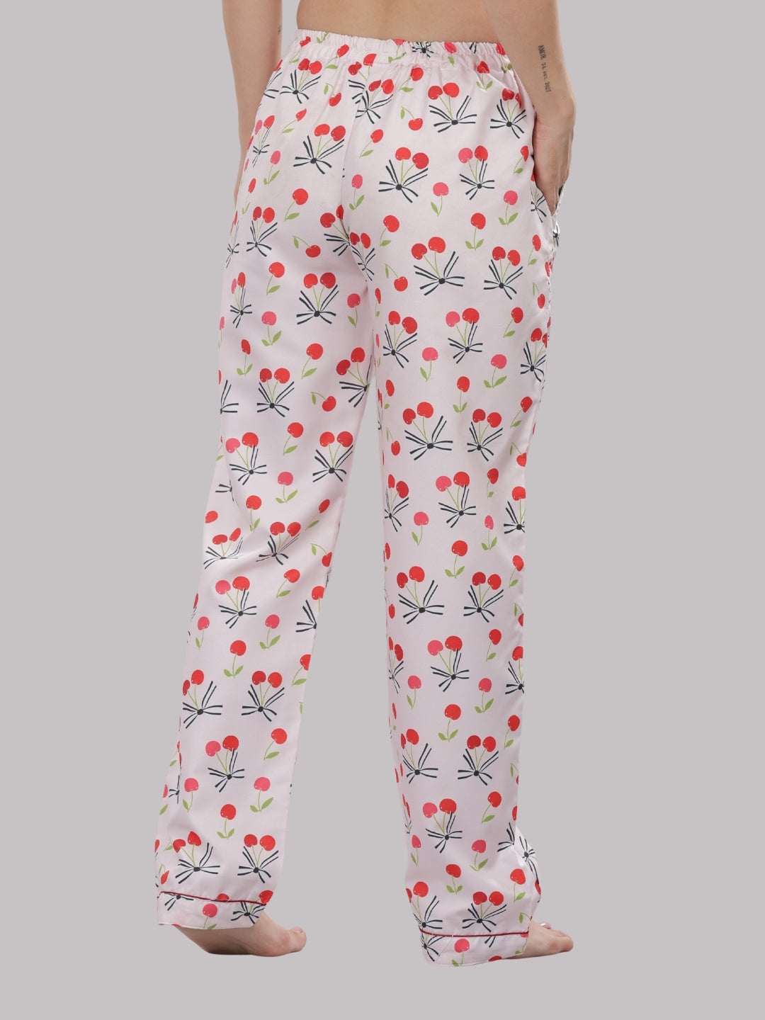 Berry Cozy T-shirt Pj Set - Oversized Tshirt with Pj Combo
