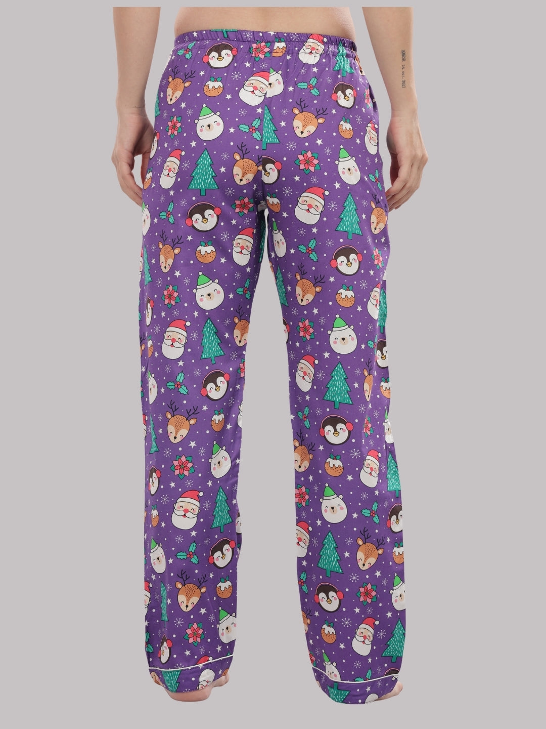 Let It Snow Button Down Pj Set - Pure Cotton Pj Set with Notched Collar