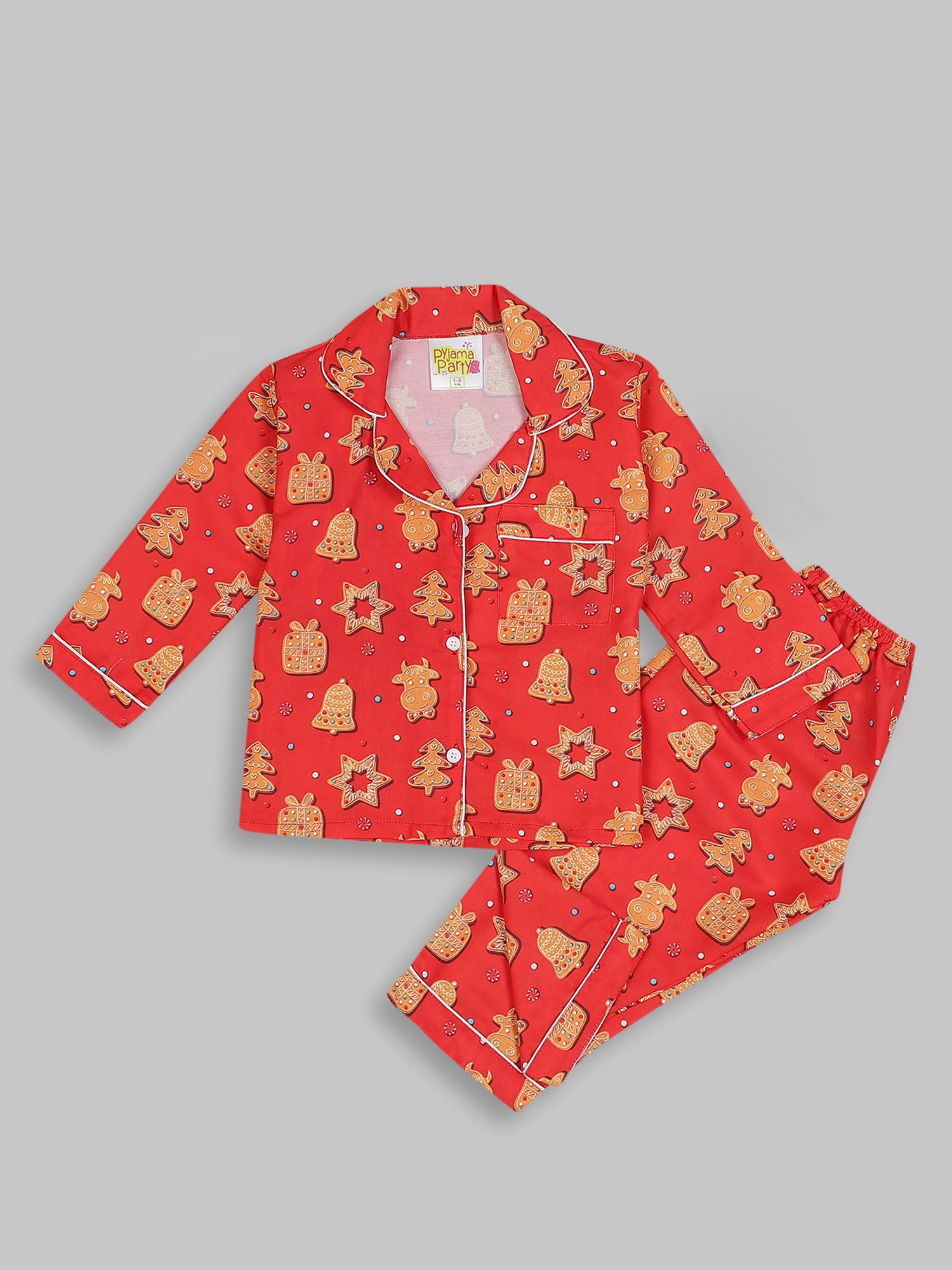 Cookie Wonderland Kids Pj Set - Cotton Rayon Pj Set with Notched Collar
