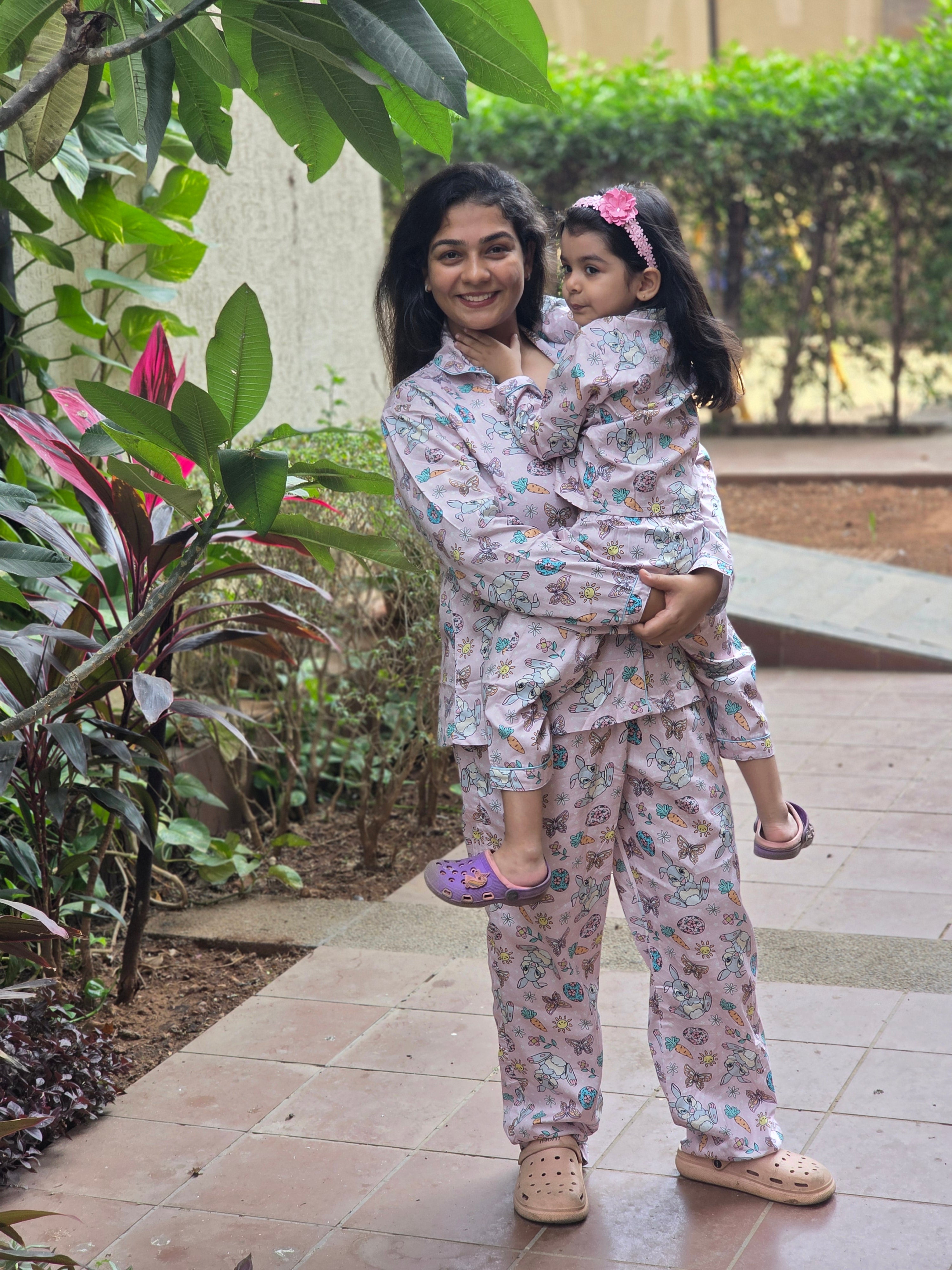 Peter Rabbit Pure Cotton Mom & Kids Twinning Pj Set