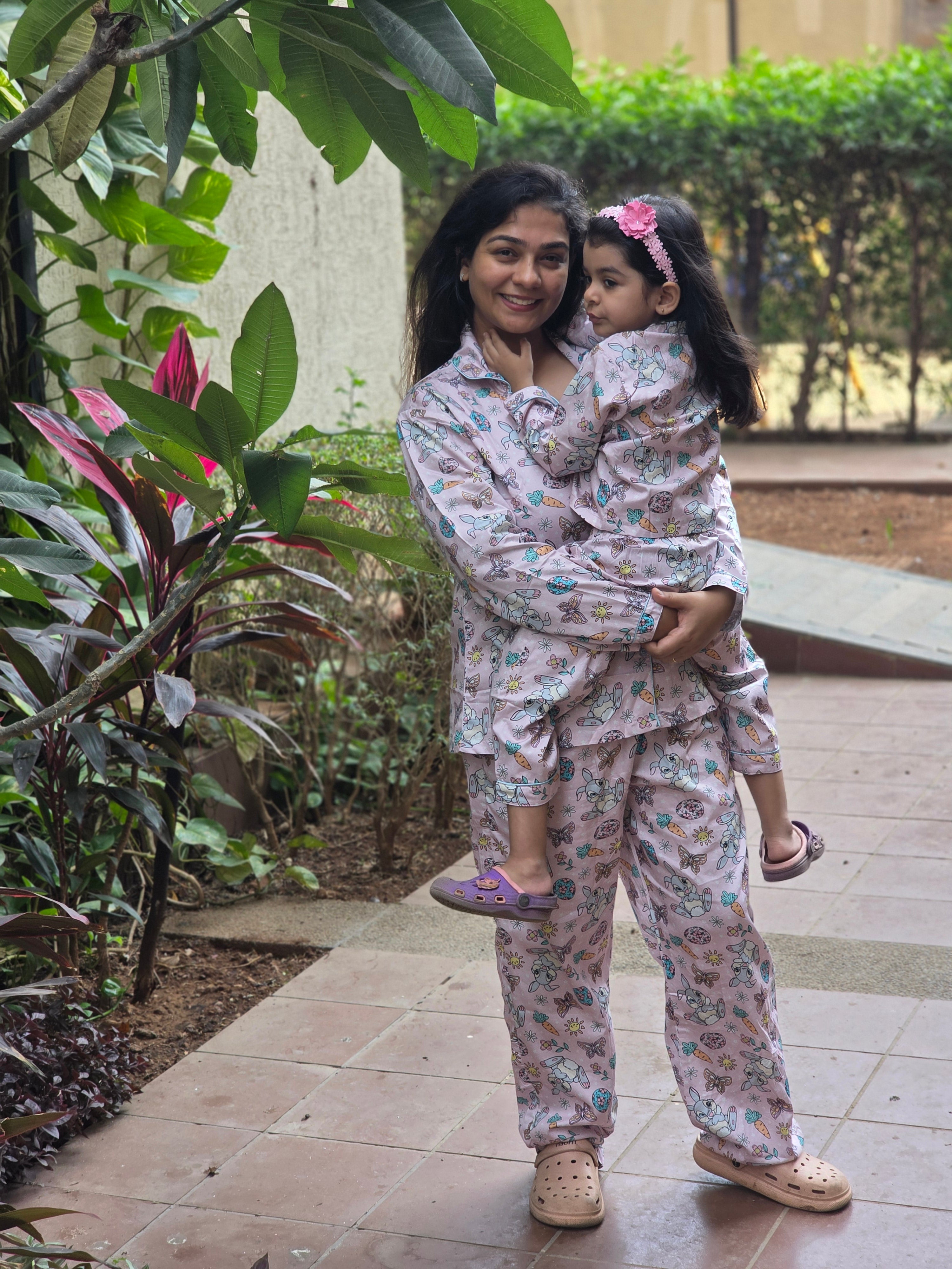 Peter Rabbit Pure Cotton Mom & Kids Twinning Pj Set
