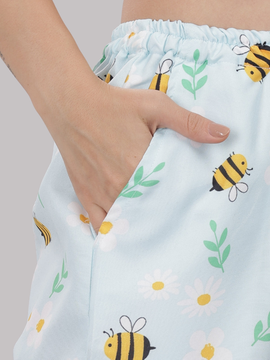 Busy Bee T-shirt Pj Set - Oversized Tshirt with Pj Combo