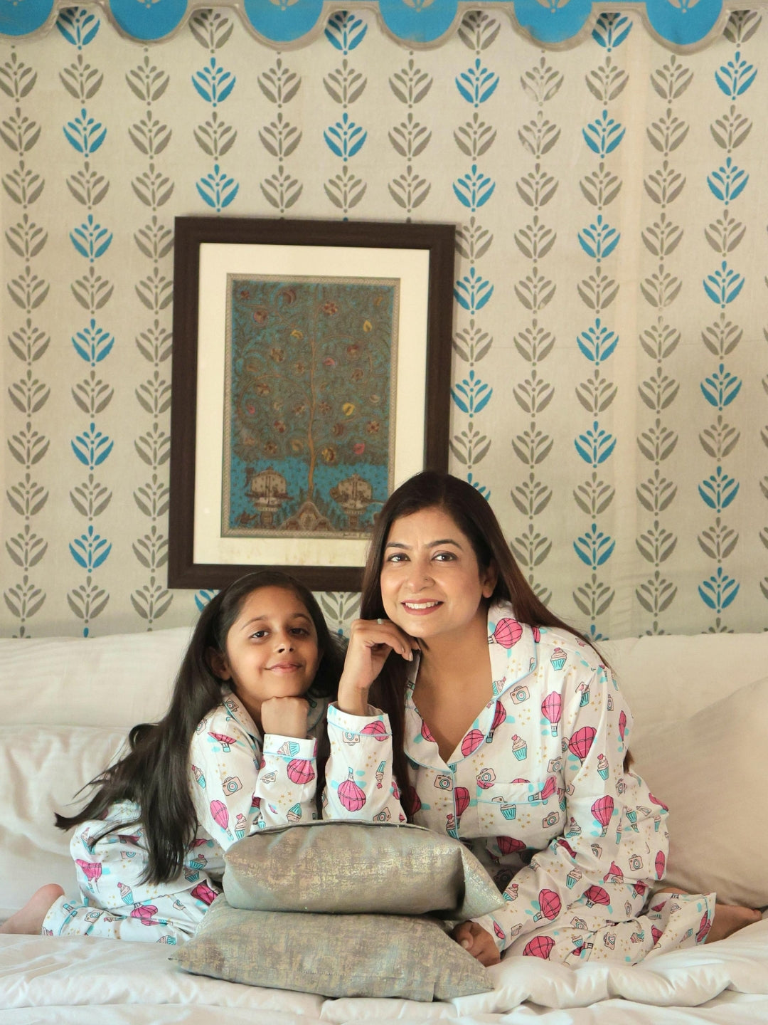 Parachutes and Camera Pure Cotton Mom & Kids Twinning PJ Set