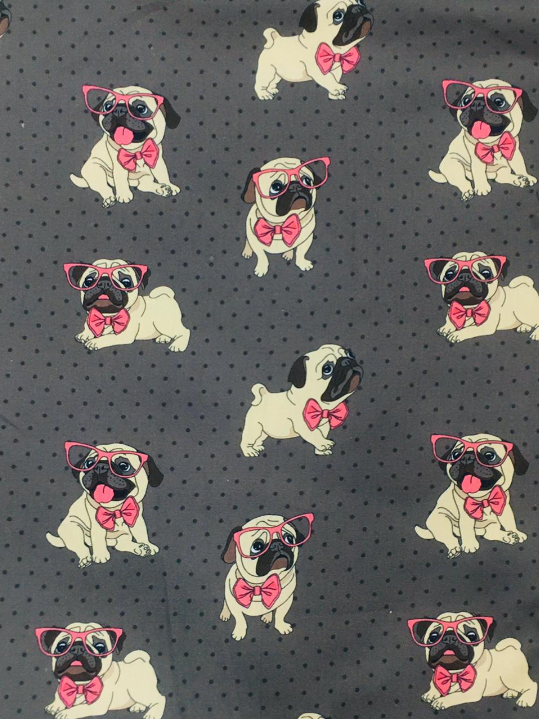 Pug Life Henley Neck Pj Set - Pure Cotton Pj Set in Round Neckline Style