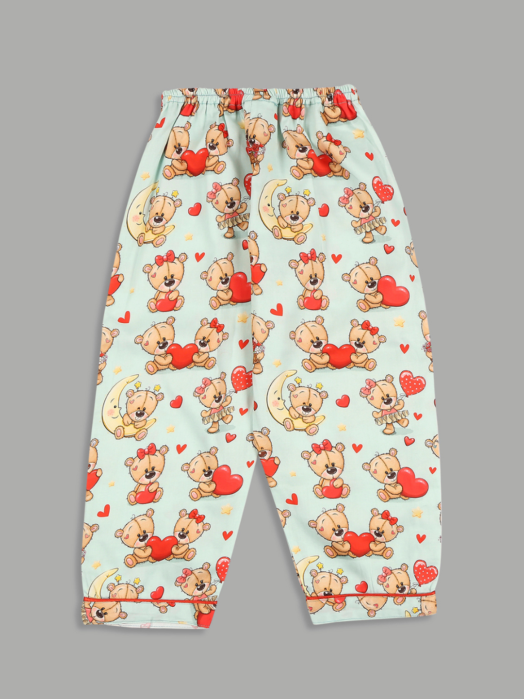 Loving Teddy Kids Button Down Pj Set - Pure Cotton Pj Set with Notched Collar