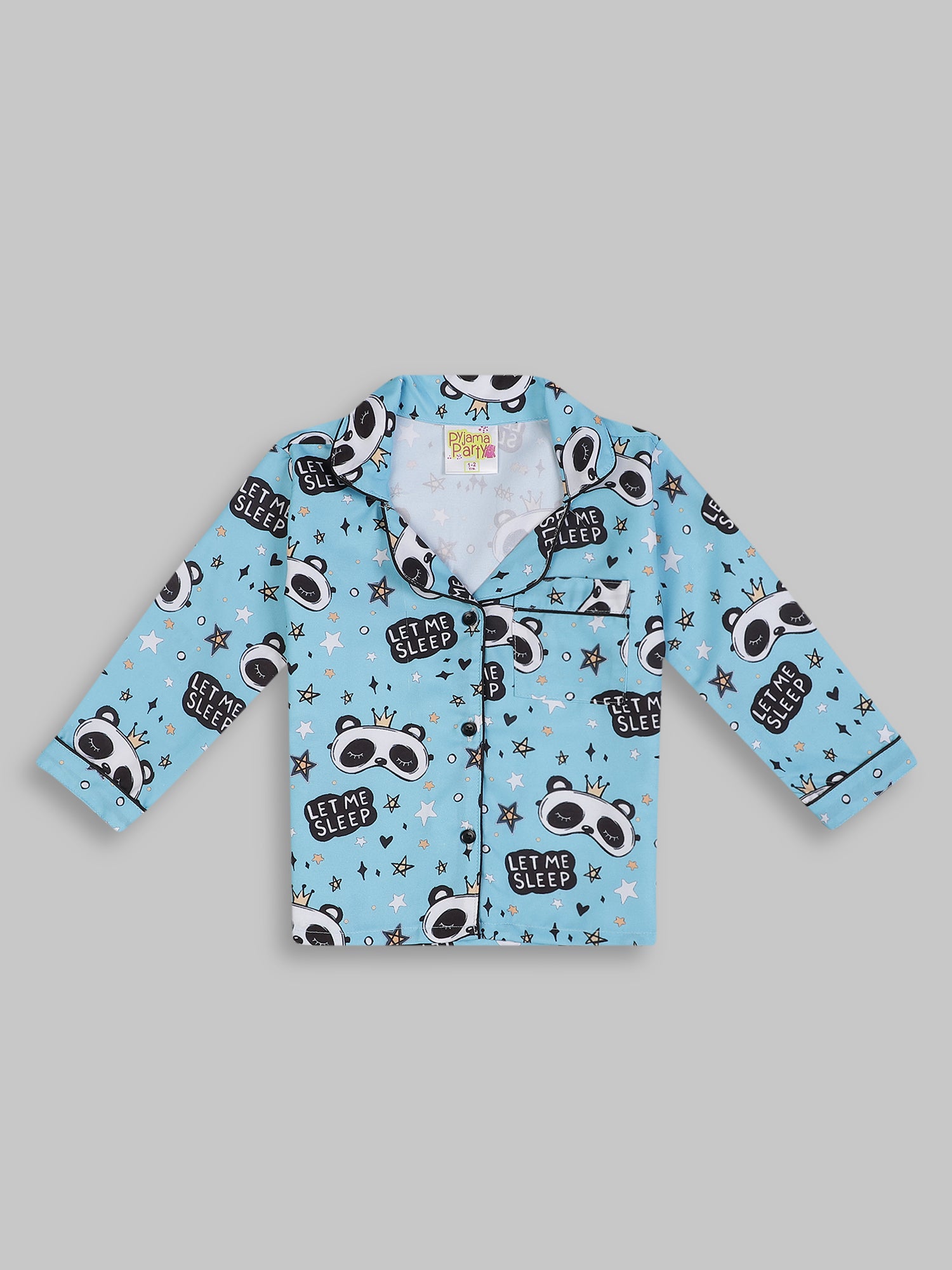Let me sleep Kids Pj Set - Cotton Rayon Pj Set with Notched Collar
