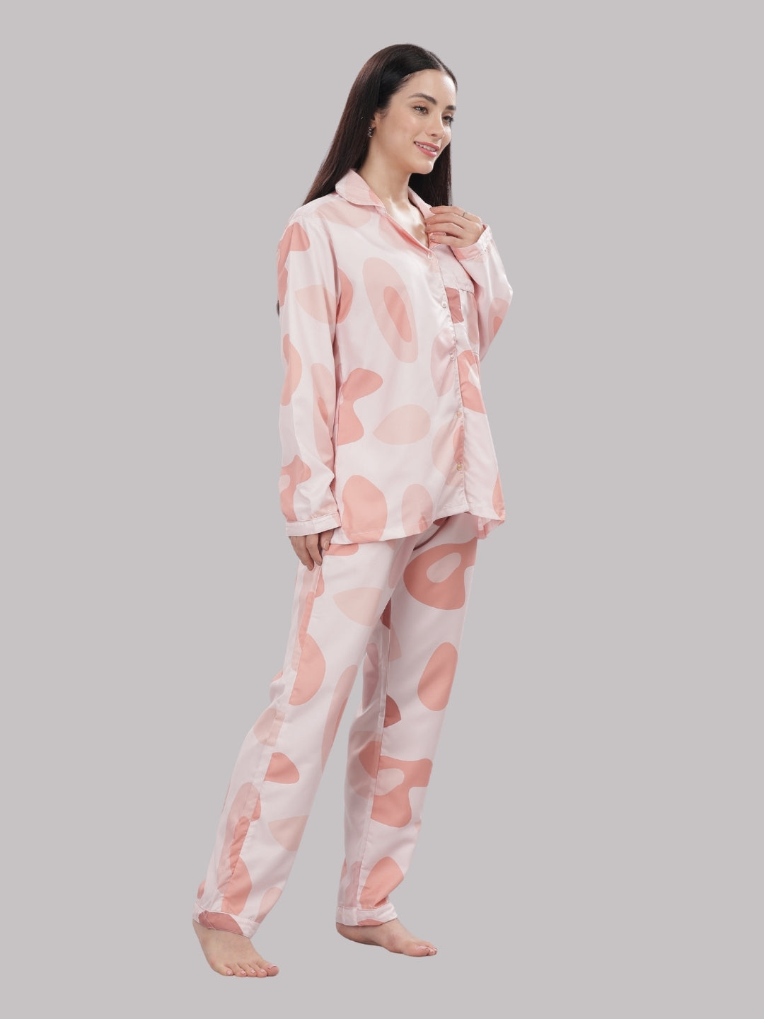 Wine Not Button Down Pj Set - Cotton Rayon Pj Set with Notched Collar