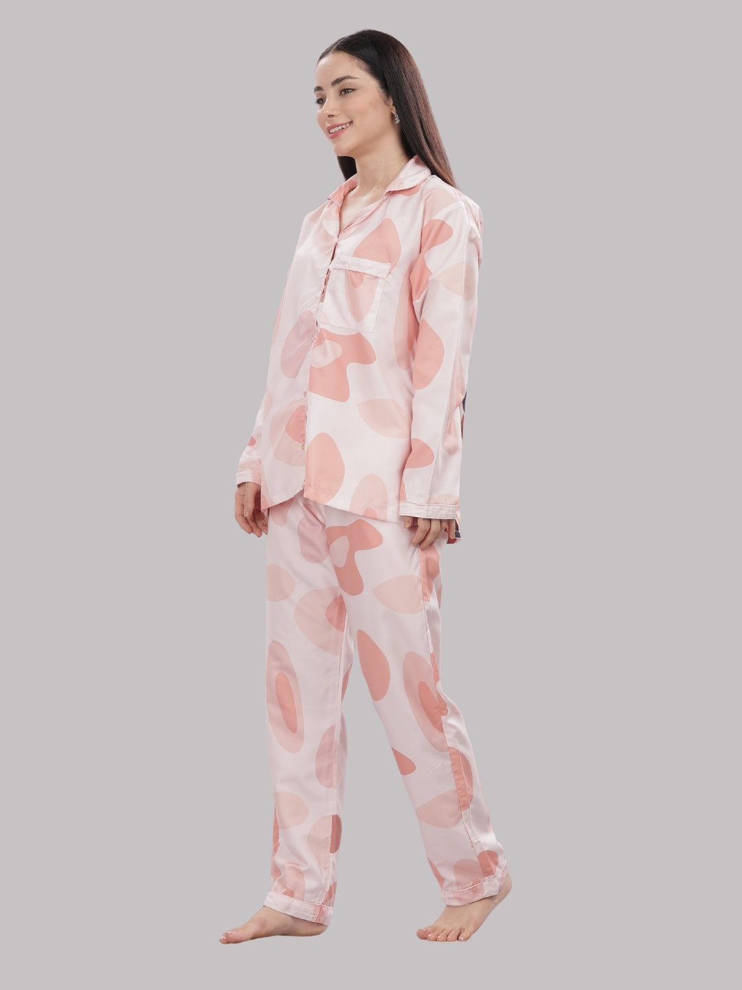 Wine Not Button Down Pj Set - Cotton Rayon Pj Set with Notched Collar