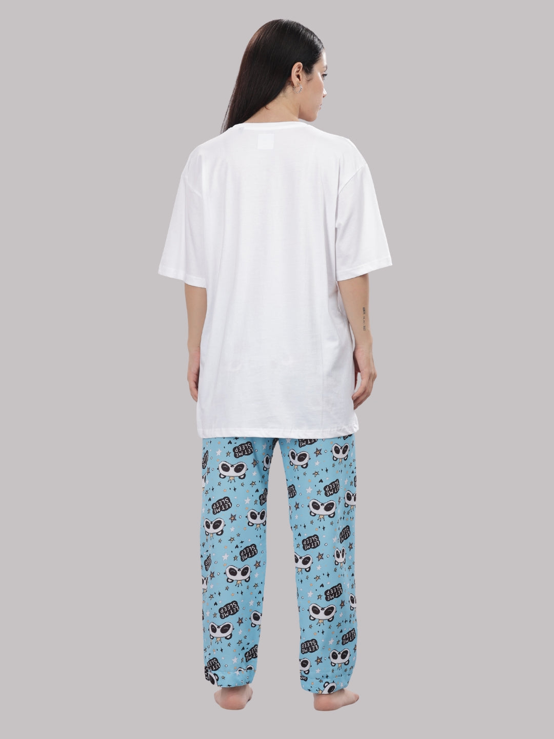 Let me Sleep T-shirt Pj Set - Oversized Tshirt with Pj Combo