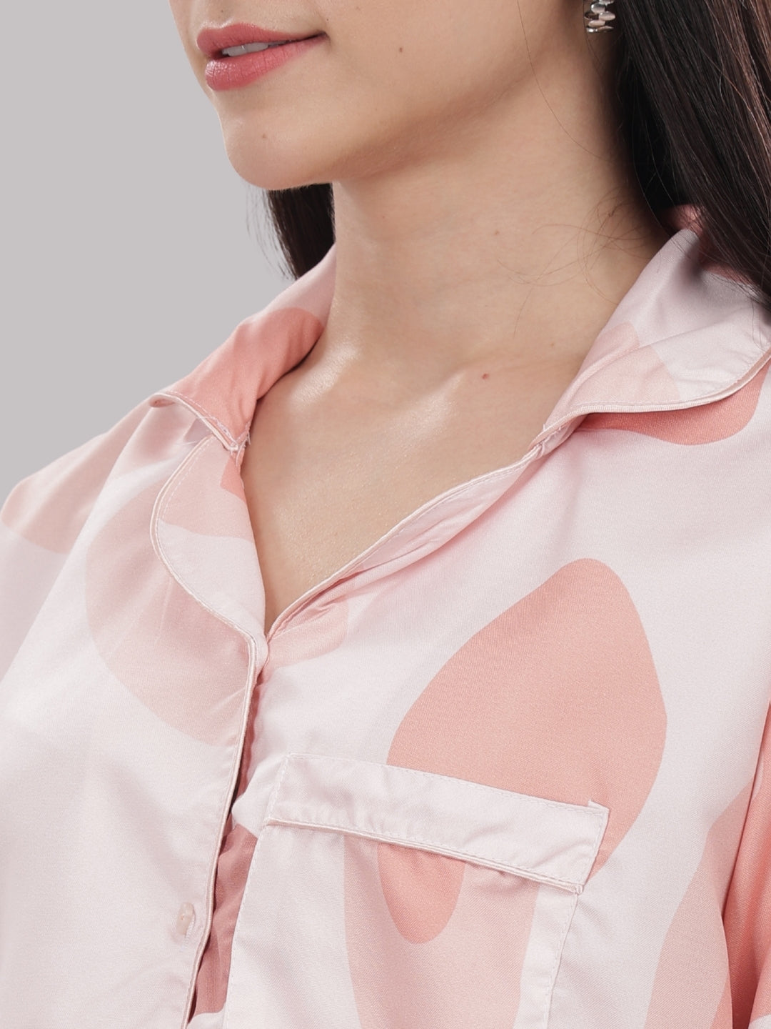 Wine Not Button Down Pj Set - Cotton Rayon Pj Set with Notched Collar