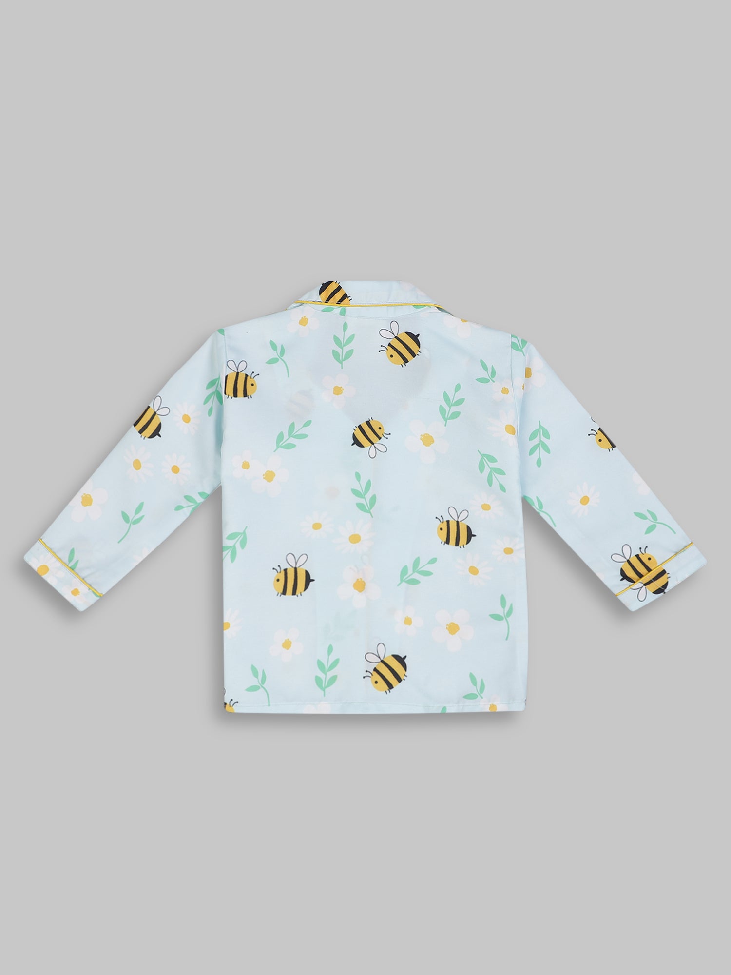 Busy Bee Kids Pj Set - Cotton Rayon Pj Set with Notched Collar
