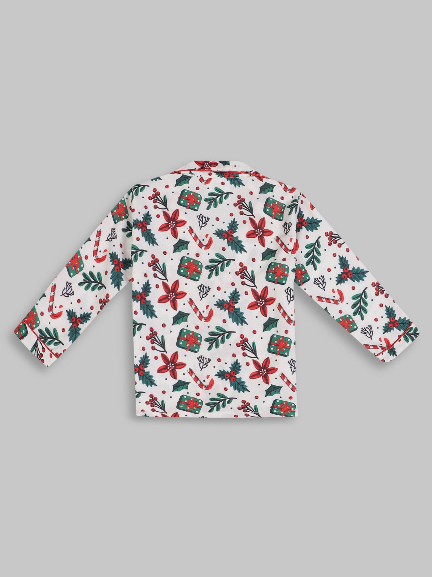 Under the Mistletoe Kids Pj Set - Cotton Rayon Pj Set with Notched Collar