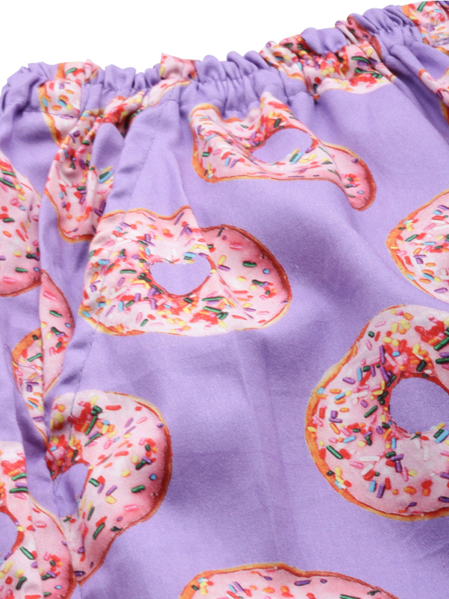 Donut Darling Button Down Pj Set - Pure Cotton Pj Set with Notched Collar