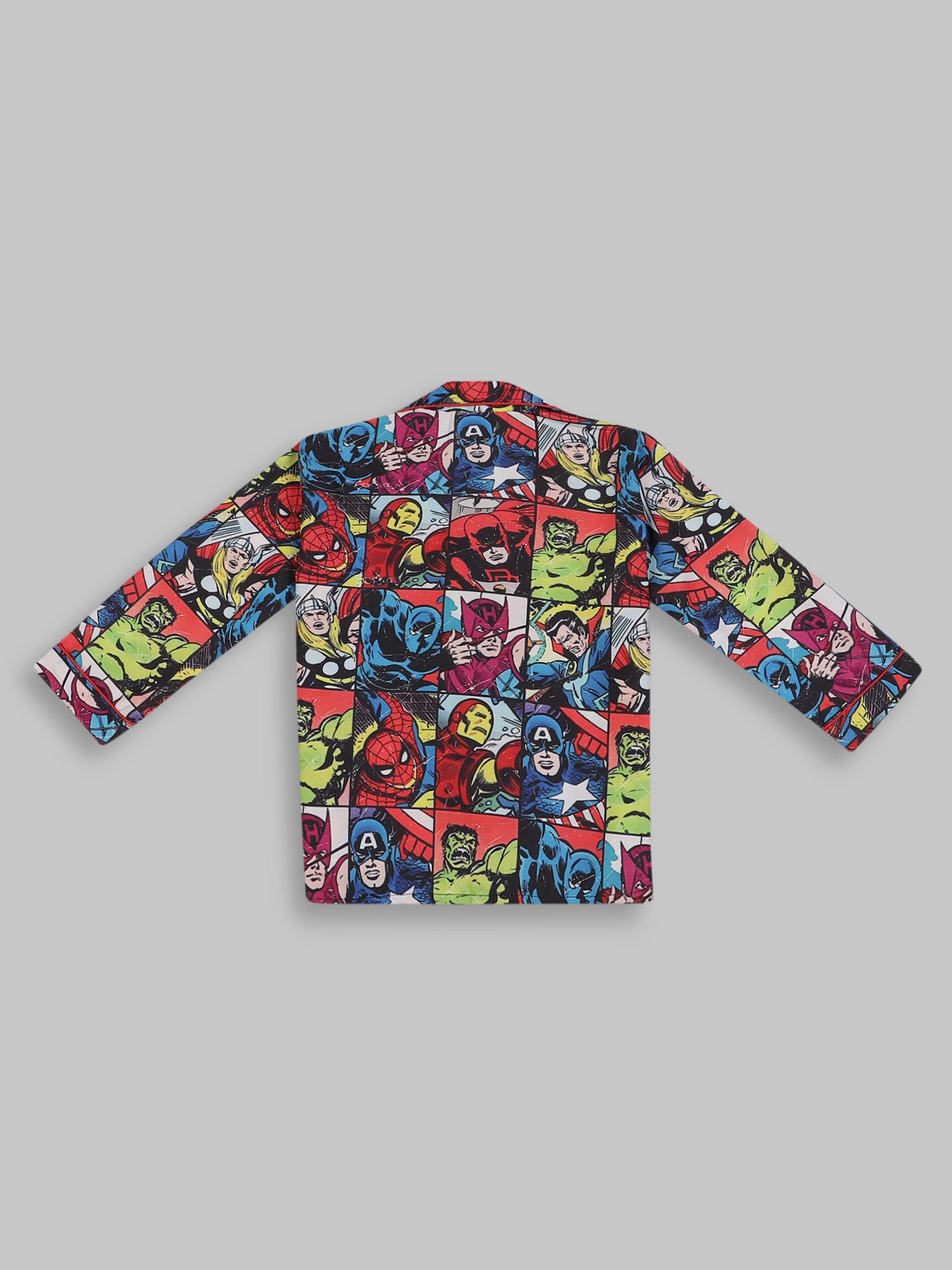 Marvel Kids Pj Set - Cotton Rayon Pj Set with Notched Collar