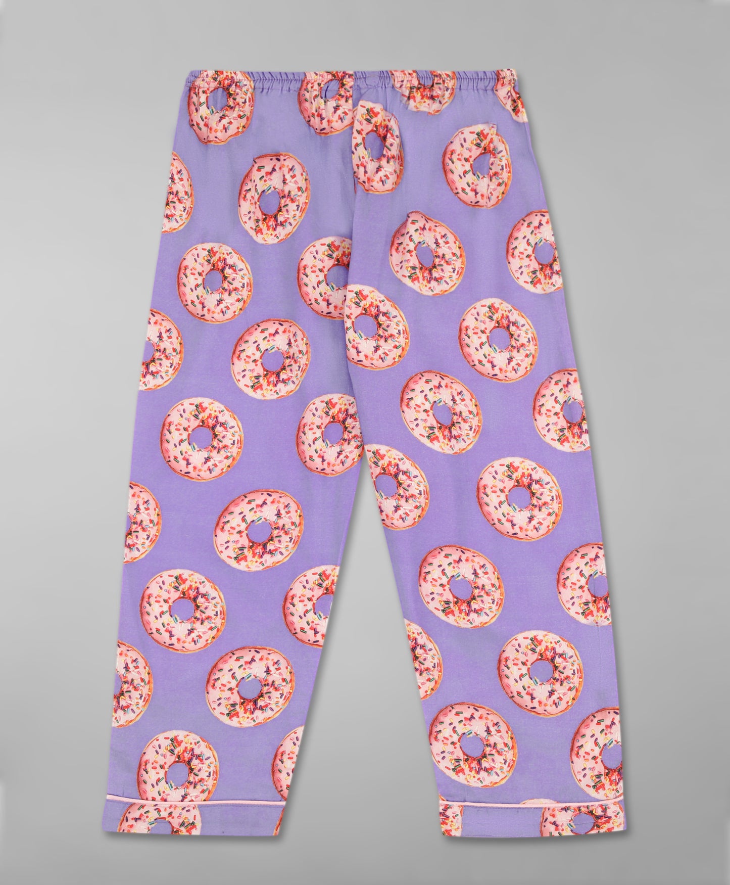 Donut Darling Kids Button Down Pj Set - Pure Cotton Pj Set with Notched Collar