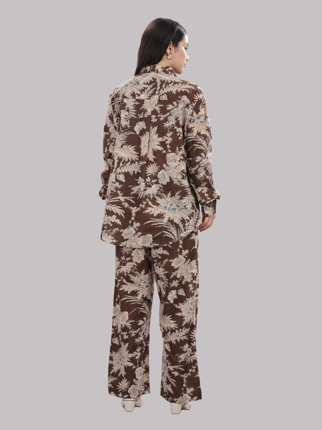 Cocoa Garden Co-ord Set- 3 Piece Co-ord Set in Pure Cotton