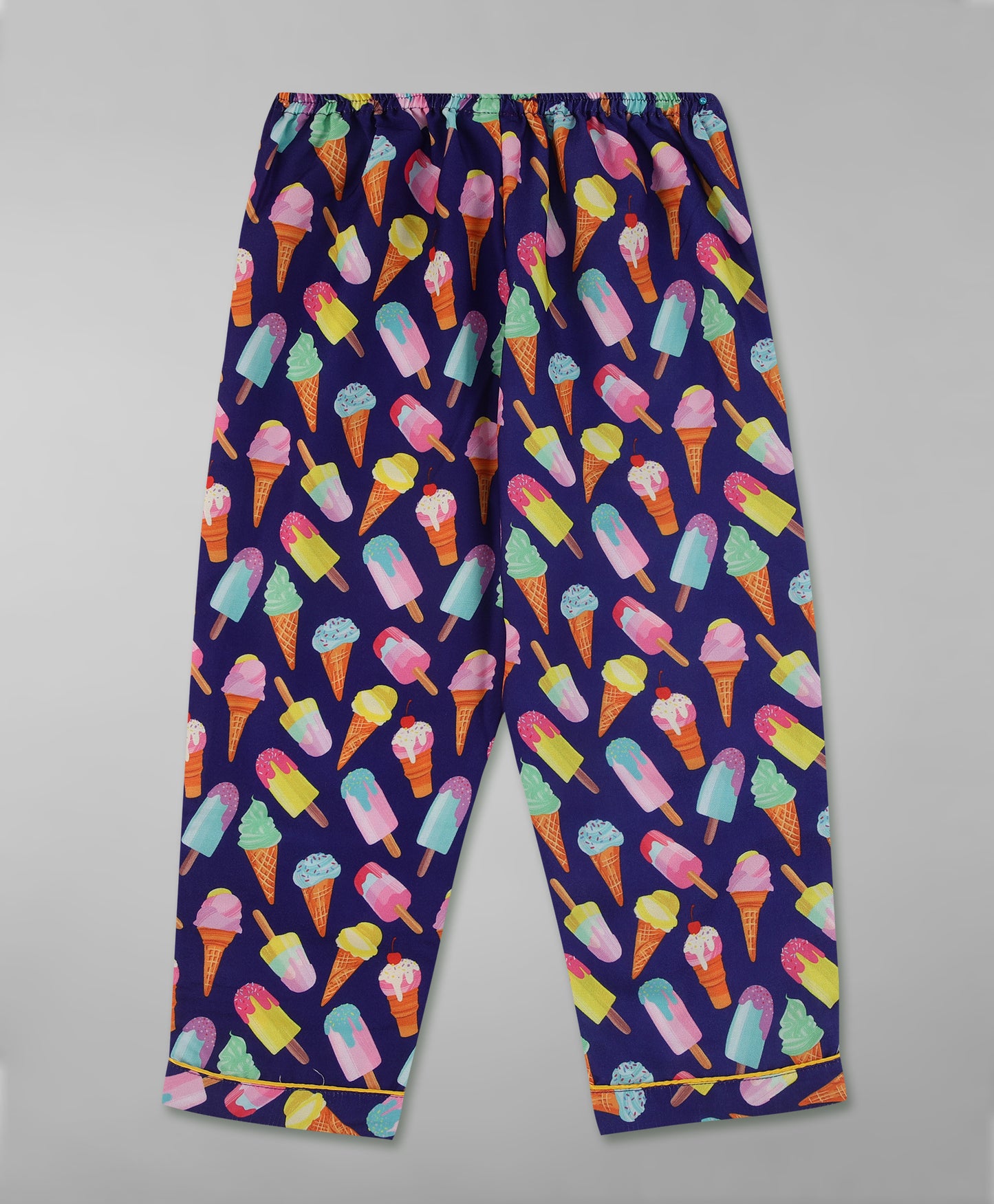 Popsicles Cotton Rayon Kids Pj Set with Notched Collar