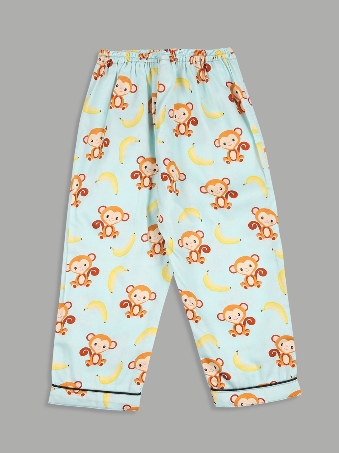 Funky Monkey Kids Button Down Pj Set - Pure Cotton Pj Set with Notched Collar