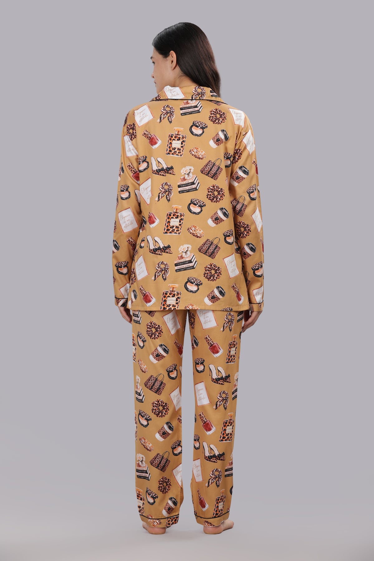 Sassy Spots Button Down Pj Set - Pure Cotton Pj Set with Notched Collar