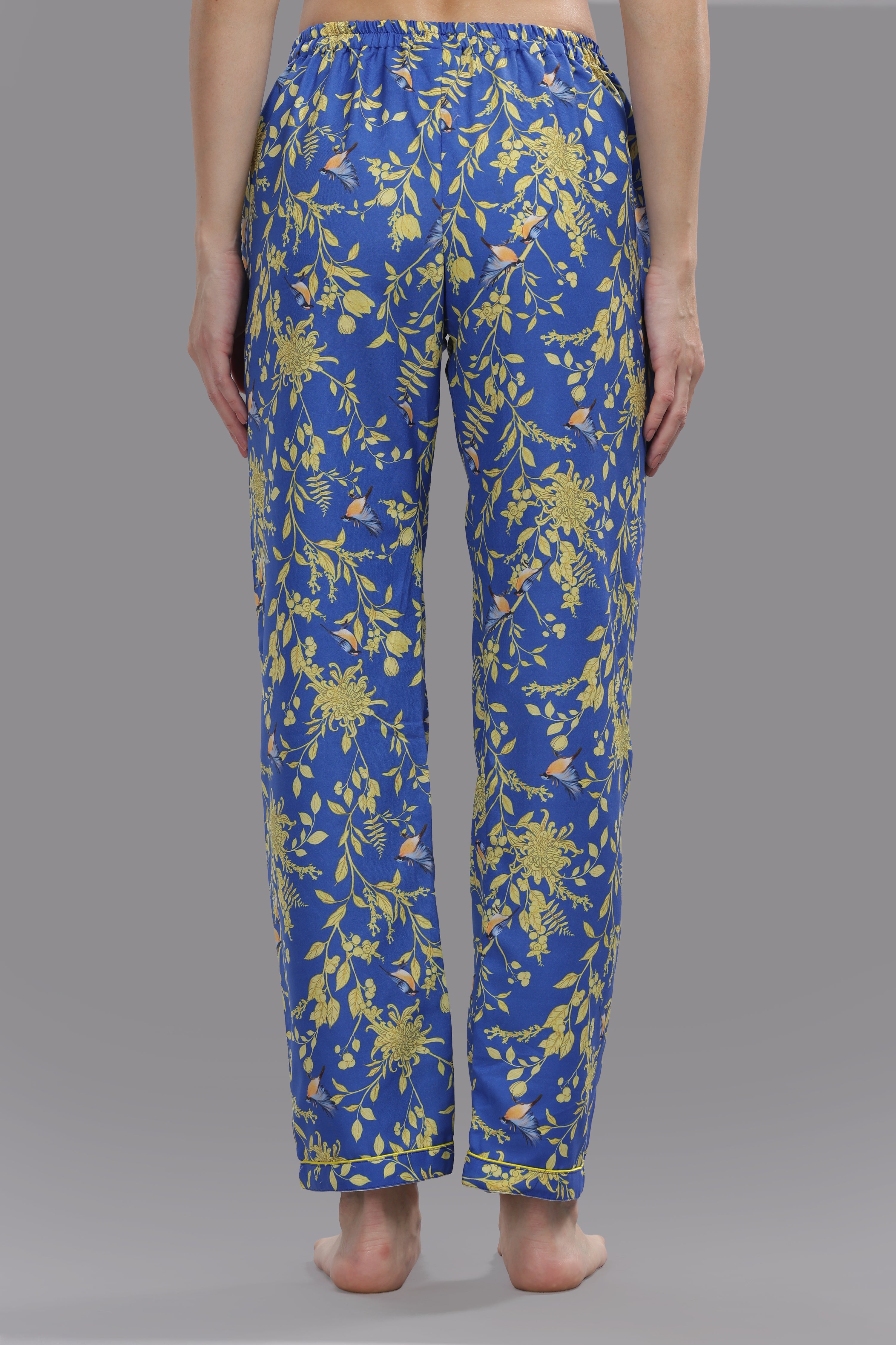 Sunny Blues Kaftan Pj Set - Cotton Rayon Pj Set in Kaftan Style