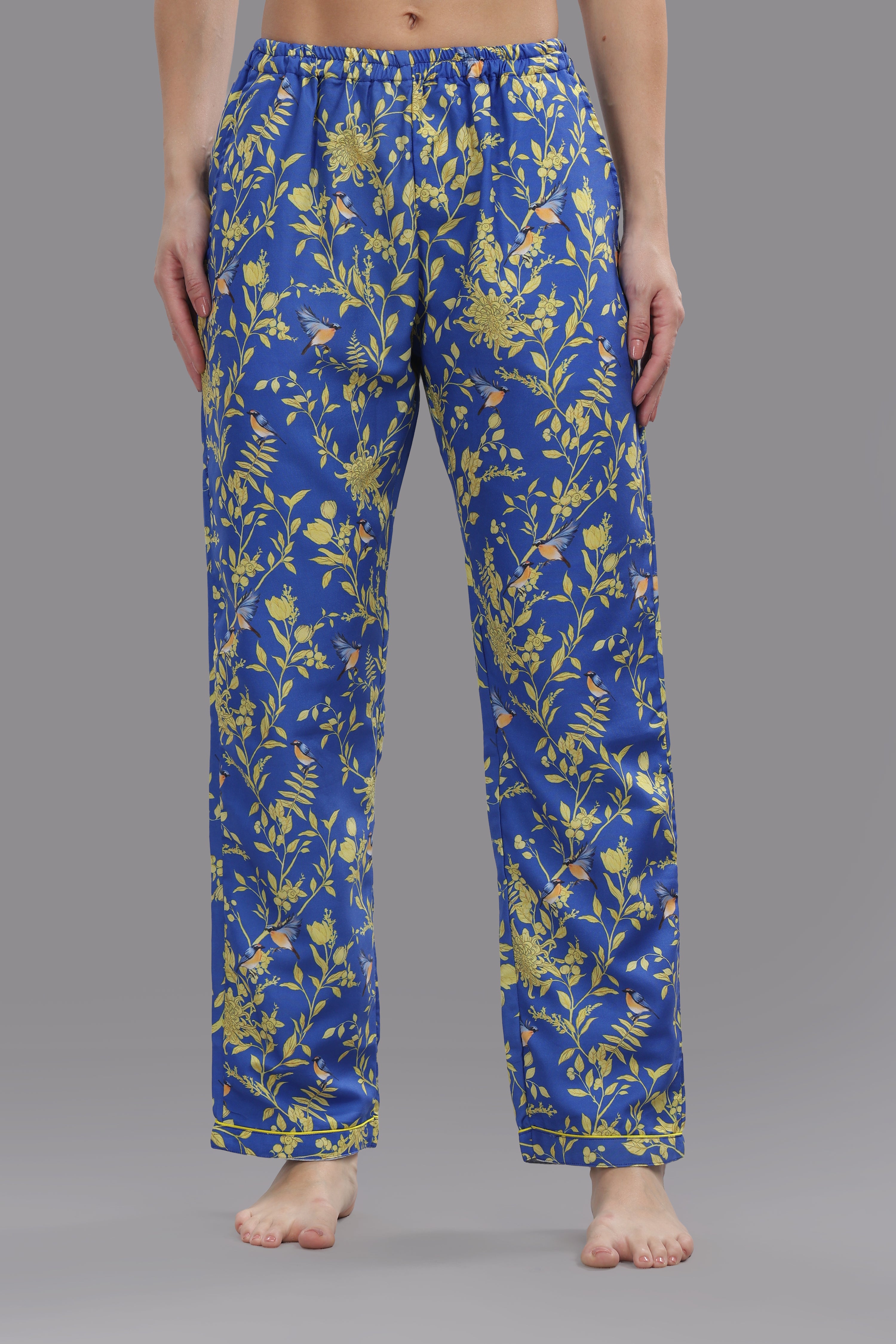 Sunny Blues Kaftan Pj Set - Cotton Rayon Pj Set in Kaftan Style