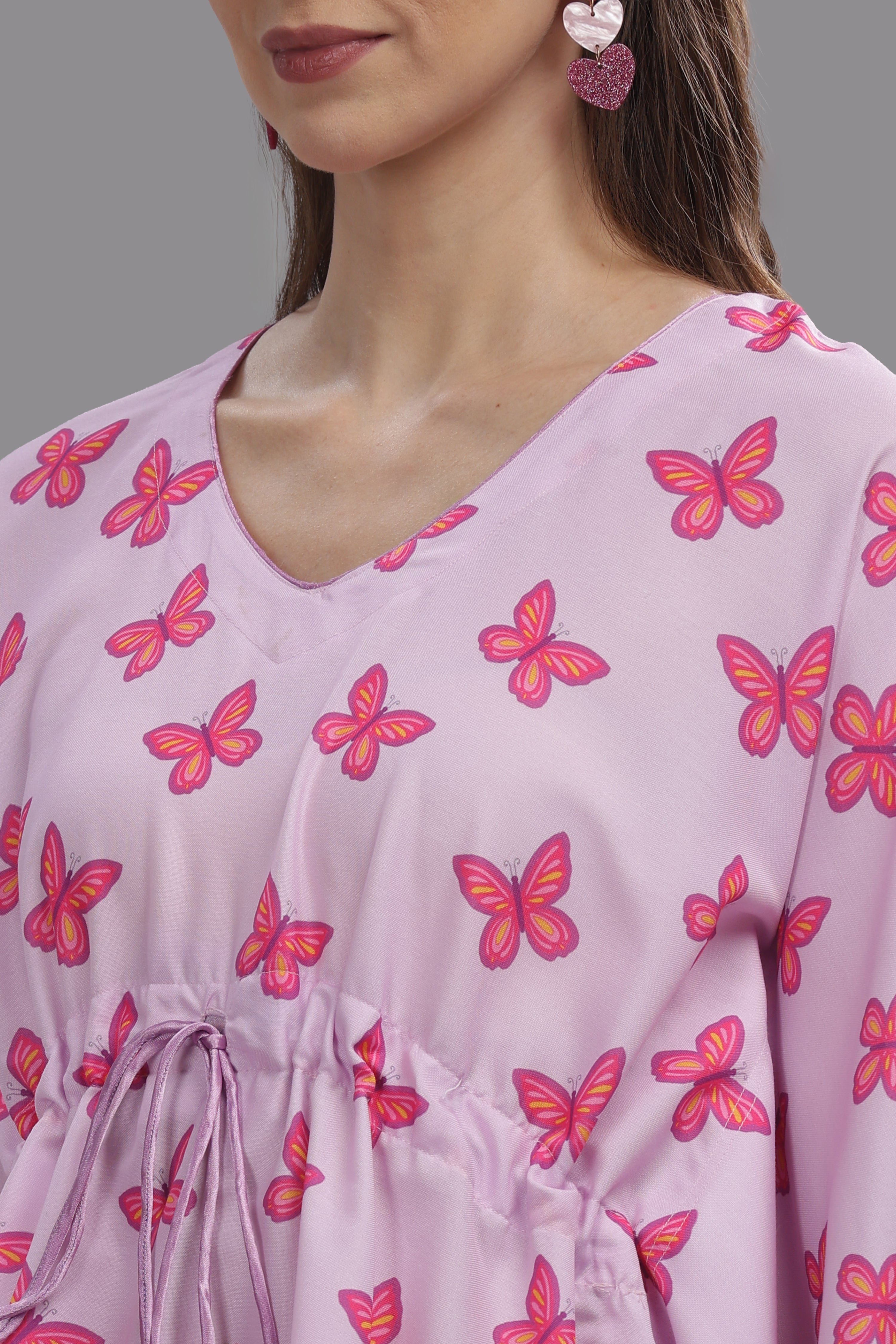 Butterfly Kaftan Pj Set - Cotton Rayon Pj Set in Kaftan Style
