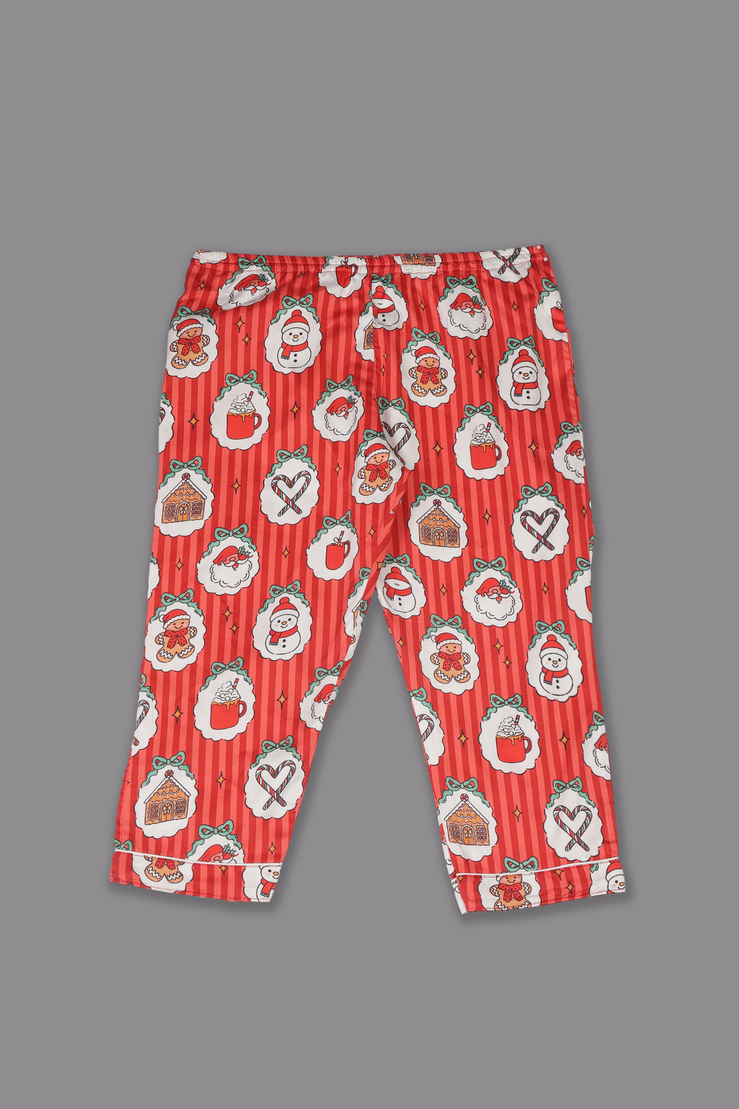 Christmas Carnival Kids Button Down Pj Set - Pure Cotton Pj Set with Notched Collar