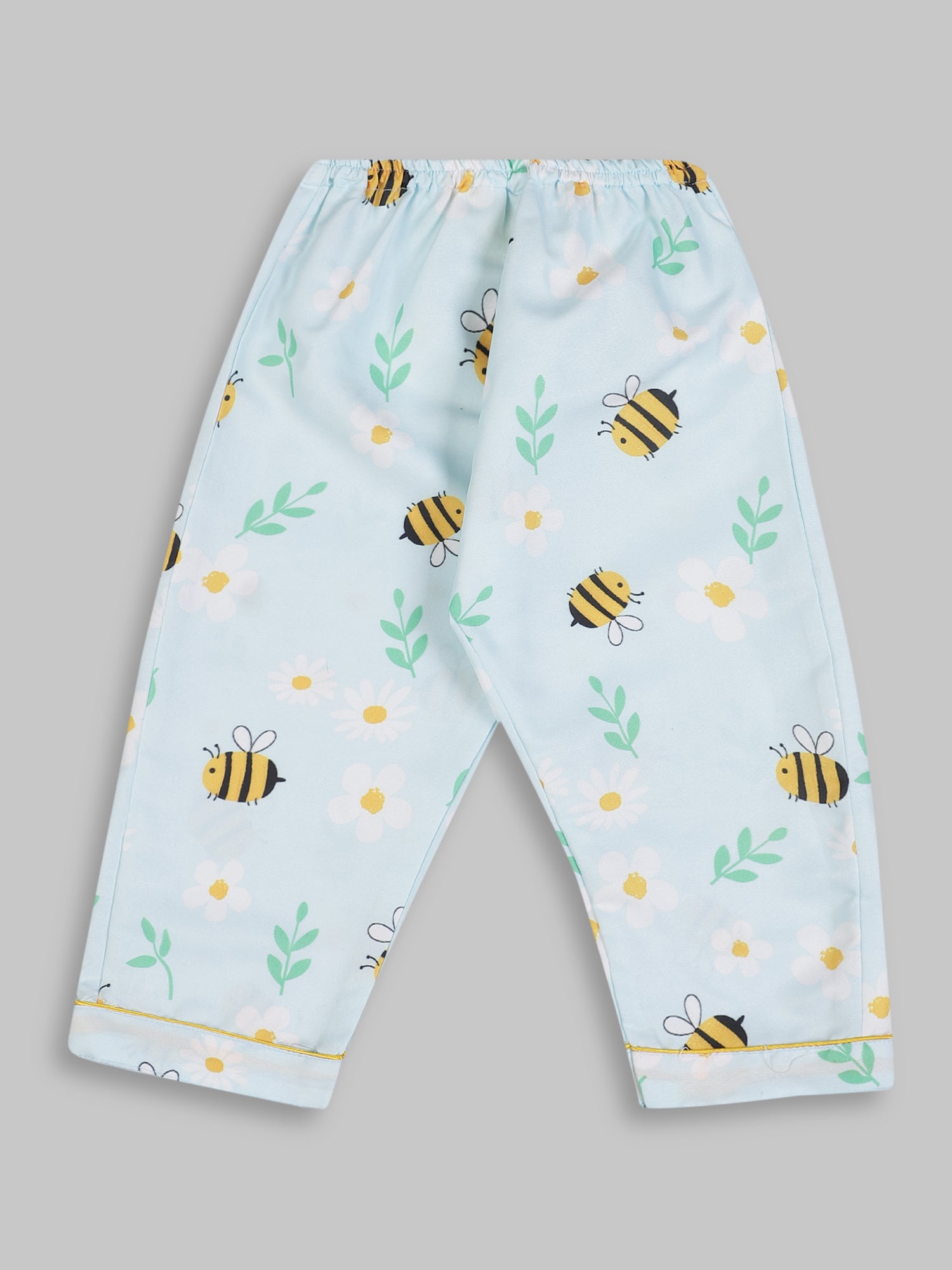Busy Bee Kids Pj Set - Cotton Rayon Pj Set with Notched Collar