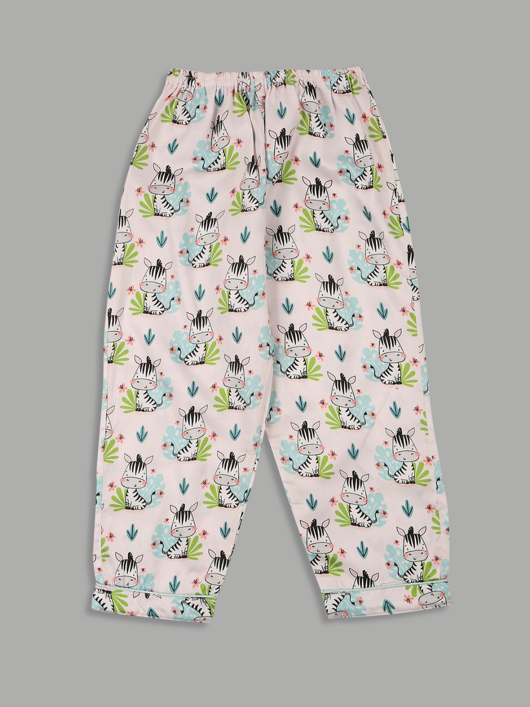 Baby Zee Kids Button Down Pj Set - Pure Cotton Pj Set with Notched Collar