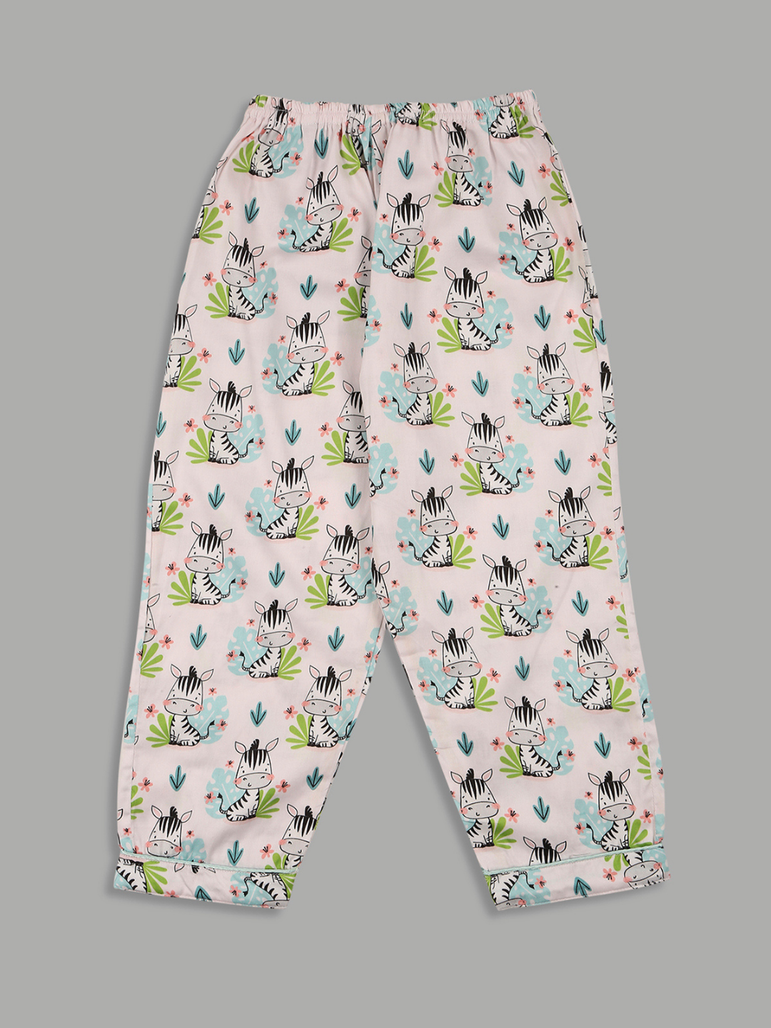 Baby Zee Kids Button Down Pj Set - Pure Cotton Pj Set with Notched Collar