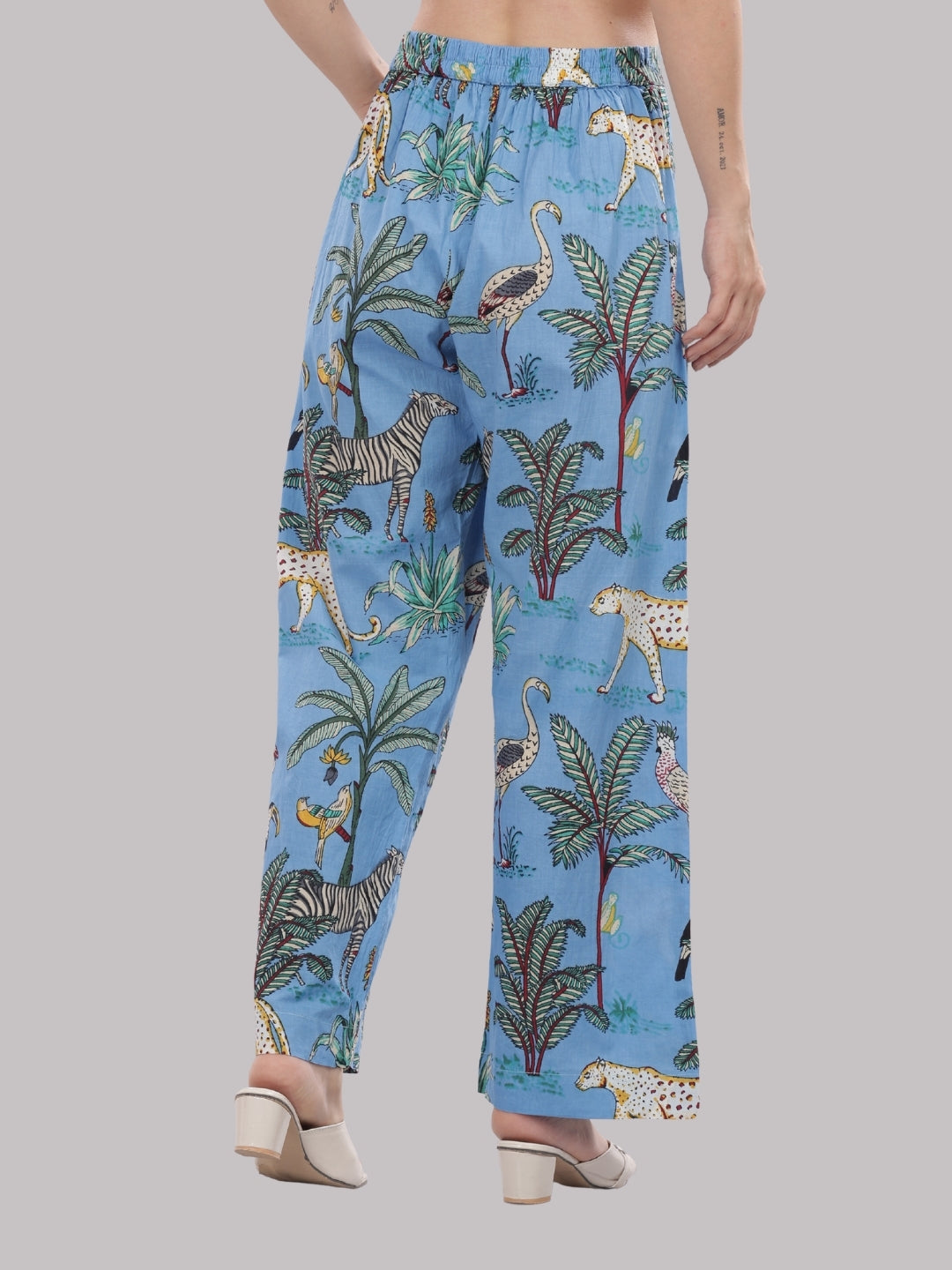 Blue Safari Co-ord Set- 3 Piece Co-ord Set in Pure Cotton