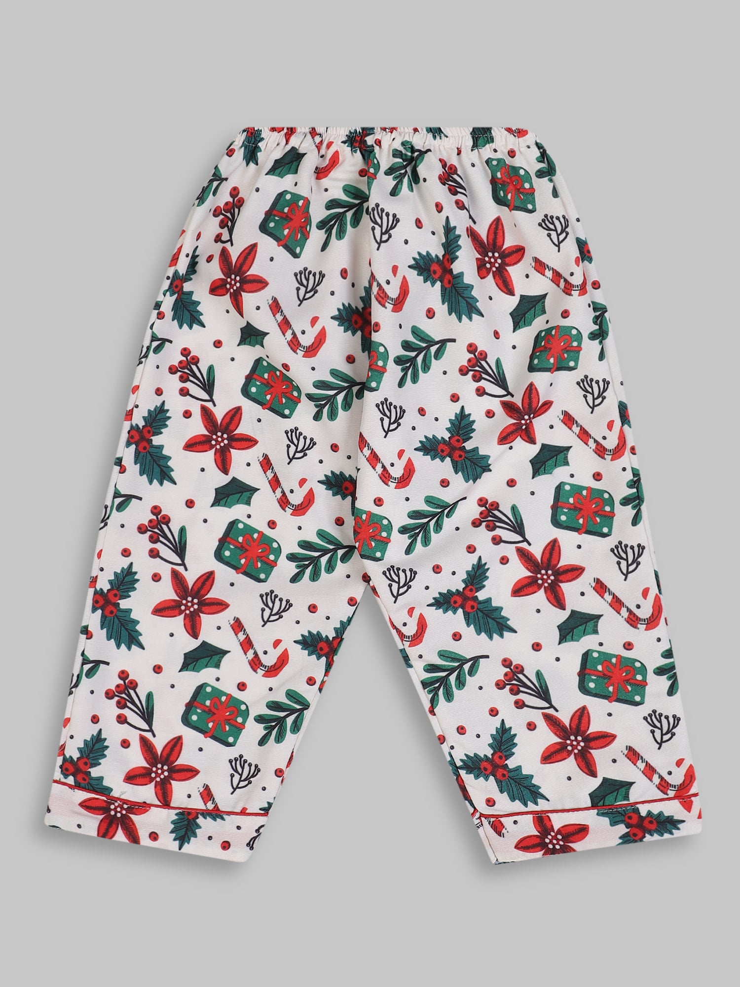 Under the Mistletoe Kids Pj Set - Cotton Rayon Pj Set with Notched Collar