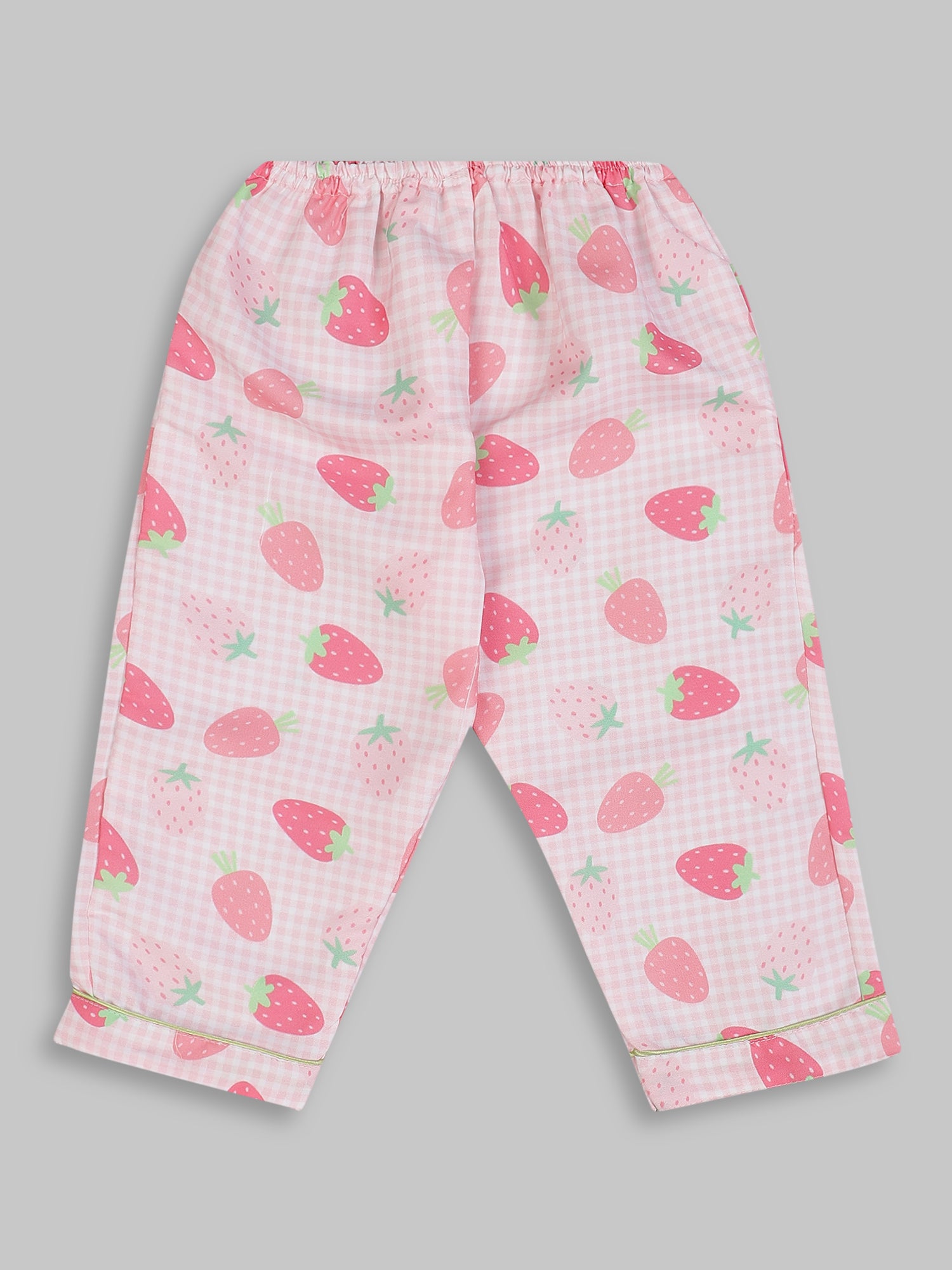 Strawberry Sweetheart Kids Pj Set - Cotton Rayon Pj Set with Notched Collar