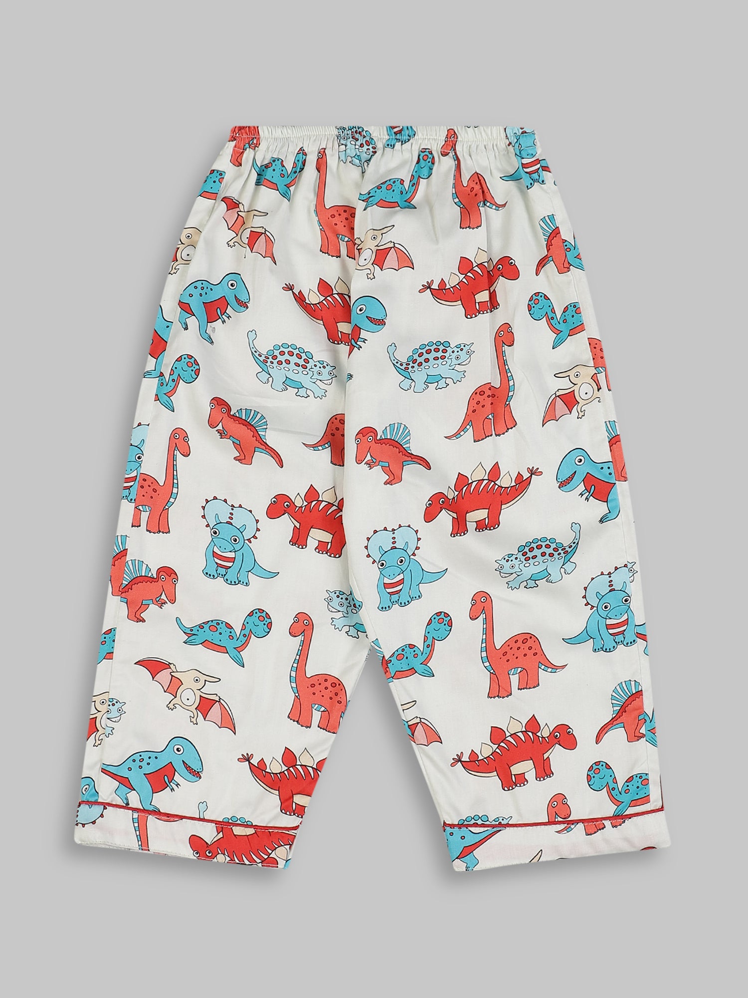 Dinomite kids Button Down Pj Set - Pure Cotton Pj Set with Notched Collar