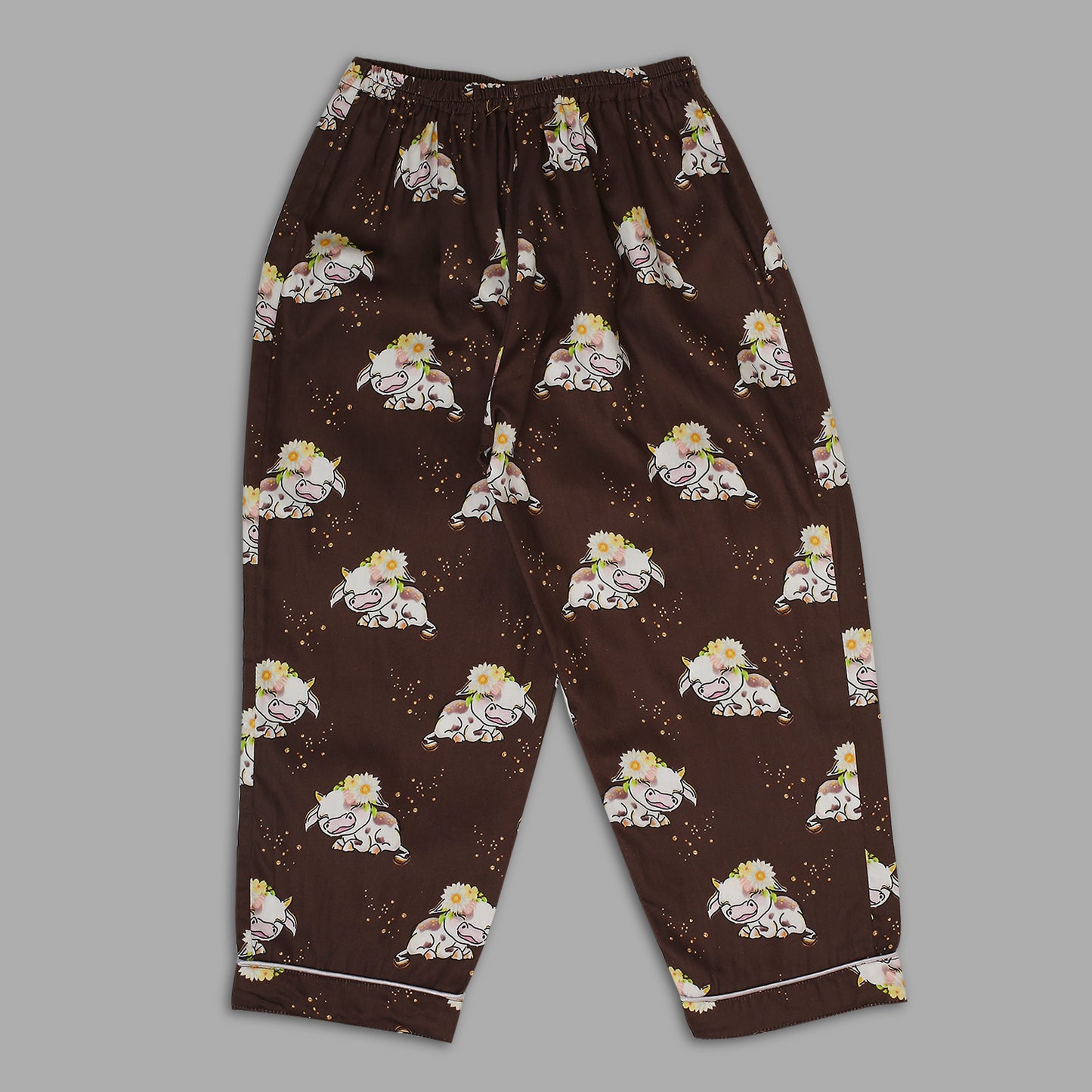 Holy Cow Kids Pj Set - Pure Cotton Pj Set with Notched Collar