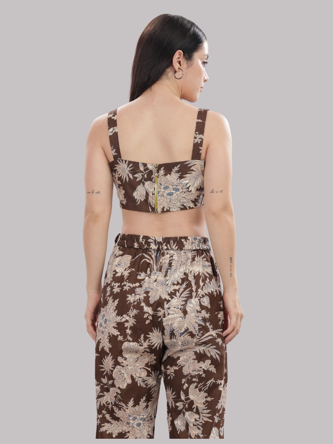 Cocoa Garden Co-ord Set- 3 Piece Co-ord Set in Pure Cotton