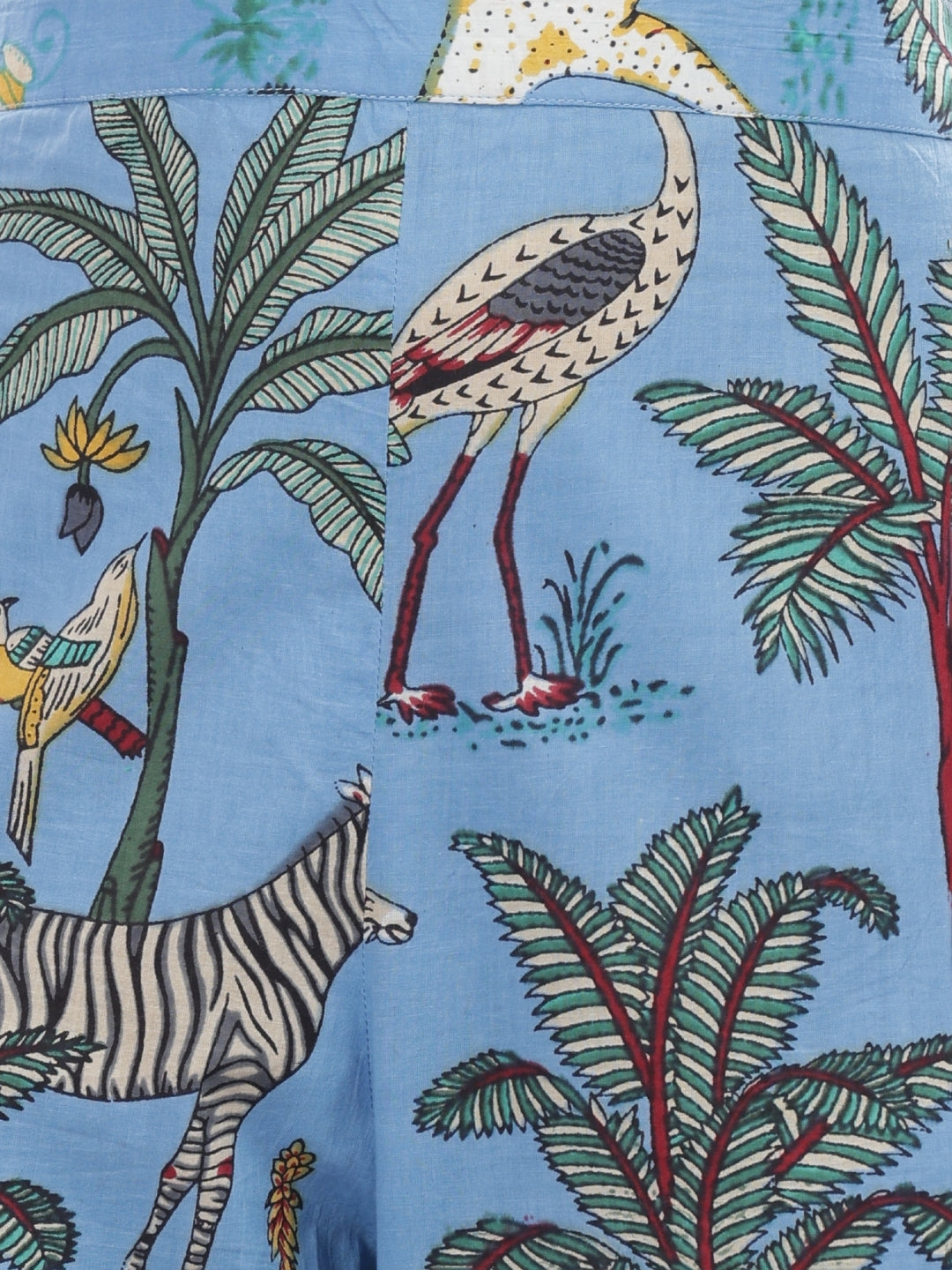 Blue Safari Co-ord Set- 3 Piece Co-ord Set in Pure Cotton